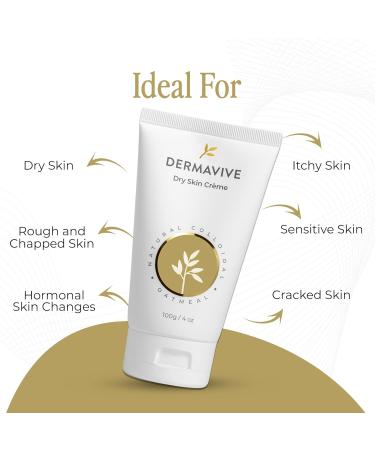 Dermavive Sensitive Skin Care Bundle Hydrating Facial Cleanser 120ml + Oatmeal Body Hydrator 120ml + Dry Skin Cr me 100g | For Dry Flaky Itchy & Sensitive Skin | With Colloidal Oatmeal & Vitamin E - Buy Online on GoSupps.com