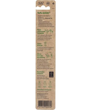 TEPE Good Regular Soft Toothbrush - Eco-Friendly Soft Bristles (Pack of 5) - Ideal for Sensitive Teeth - International Shipping Available - Buy Online on GoSupps.com