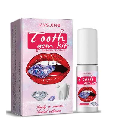 Tooth Ornament Kit Tooth Jewelry Kit with 2 Colors Shinning Stylish Easy Remove DIY Tooth Ornaments Tooth Jewelry Decoration