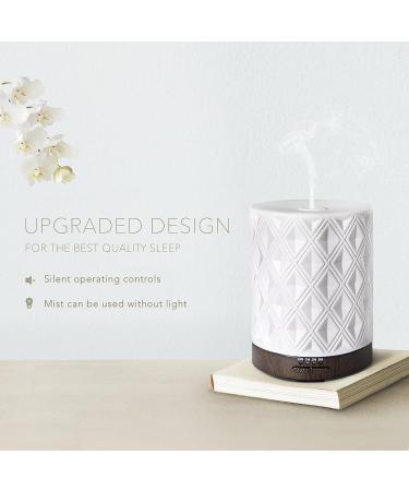 Large Room White Ceramic Essential Oil Diffuser - 250ml Aromatherapy Diffuser with 4 Timers, 7 Night Lights, and Auto Off Function - Ideal for Home Gift - Buy Online on GoSupps.com