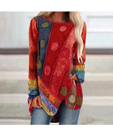 Women's Shiny Butterfly Printed V-Neck Long Sleeve Shirt - Red (3XL) - Buy Online on GoSupps.com