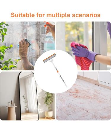 DUDOK Windshield Glass Cleaner Tool Adjustable Length Cleaner Tool Reusable Car Windshield Cleaning Tool Window Glass Scraper for Bathroom Tile White - Buy Online on GoSupps.com