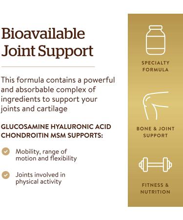 Optimized Meta Title: Solgar Glucosamine & Hyaluronic Acid + Chondroitin MSM - 120 Tablets for Joint Support - Buy Online on GoSupps.com