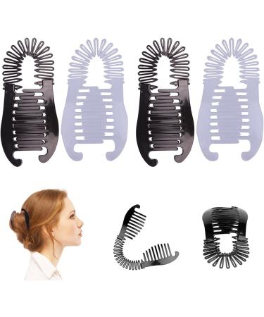 Banana Clip 4PCS Banana Clips Hair Adjustable Flexible Portable Pp Solid Banana Hair Clips for Women Styling Banana Comb for Thick Hair Ponytail - Buy Online on GoSupps.com