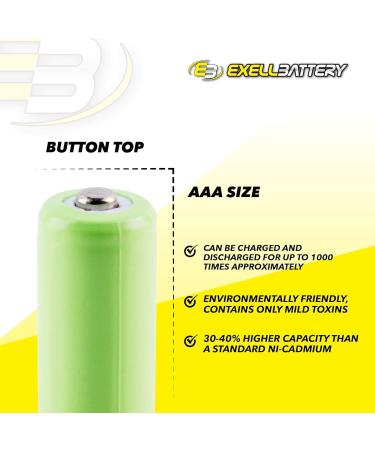 Buy (3-PACK) Exell 1.2V Nickel-Metal Hydride Rechargeable AAA Batteries - 1000 mAh Replacement for Radios & Tech Devices - International Shipping Available - Buy Online on GoSupps.com