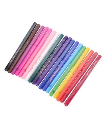 Beatifufu 18pcs Eyeliner Eyes Cosmetics Tools Colors Eye Liner Woman Makeup Tools Eyeshadow Pens Abs