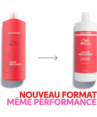 Wella Professionals Invigo Color Brilliance Conditioner - Improves hair shine and softness Protects color Care for fine to normal colored hair 1L - Buy Online on GoSupps.com