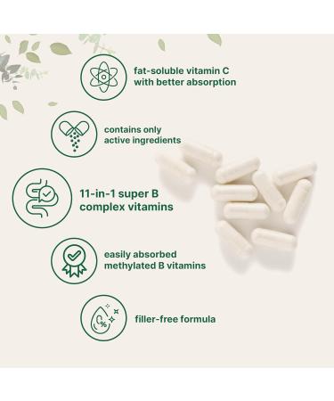 Micro Ingredients Pure Methylated B Complex 240 Capsules | 11-in-1 Formula with Methylfolate B12 Thiamin Inositol Choline & Fat Soluble Vitamin C | Clean Ingredients Without Fillers | Non-GMO 240 Count (Pack of 1) - Buy Online on GoSupps.com