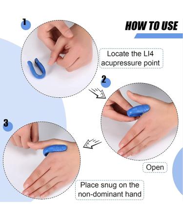 Lampple 4-Pack Acupressure Clips - Portable Hand Pressure Point Relief for Hypoglycemia Stress & Tension - Acupuncture Clips - Buy Online on GoSupps.com