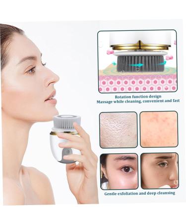 Facial Cleansing Brush 2 Modes Waterproof Electric Face Scrubber USB Rechargeable Exfoliating Face Brush Cleanser with 3 Heads for Exfoliating Cleansing Massaging - Buy Online on GoSupps.com