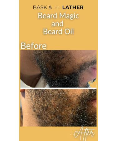 Bask & Lather Beard Magic Growth Oil - Natural Beard Oil for Men | Stimulates Hair Growth Softens & Fills Patchy Beards | 1 fl oz - Buy Online on GoSupps.com