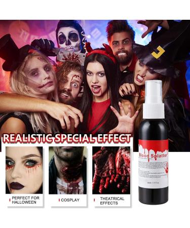 Buy Fake Blood Gel Spray | 60ml Washable Red Blood for Halloween Cosplay & Parties - Vampire Monster Zombie Bride - Buy Online on GoSupps.com