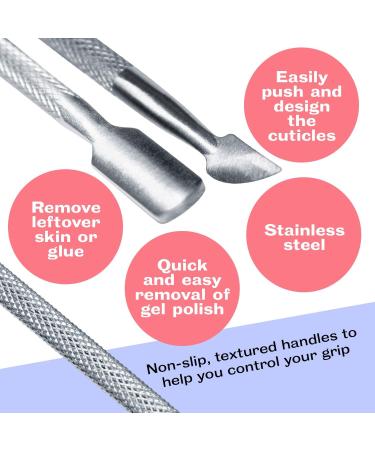 Mylee Stainless Steel Dual Tool Cuticle Pusher & Nail Cleaner - Buy Online on GoSupps.com