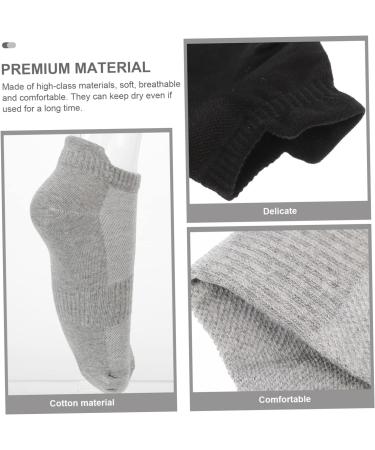 FRCOLOR 4 Pairs Combed Cotton Socks Low-cut Liners Socks Running Cotton Socks Unisex Socks Unisex Stockings Sports Breathable Stockings Running Socks Low-cut Liner Socks Unisex Ankle Socks Black Grey 21x5x0.3cm - Buy Online on GoSupps.com