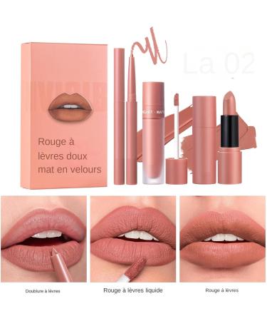  gifyym Lip Pencil and Lipstick Set 3 Long-Lasting Nude Lip Pencils | Highly Pigmented Velvet Lip Gloss Makeup Set | Natural Makeup Kit for - Buy Online on GoSupps.com