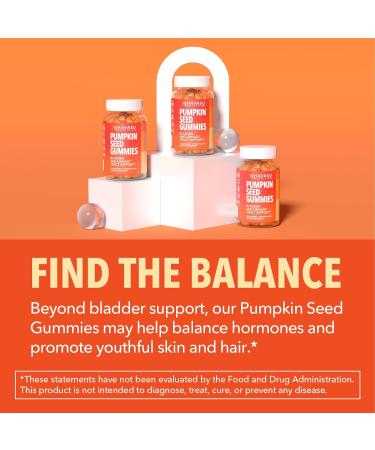 Pumpkin Seed Oil Gummies for Bladder and Urinary Tract Support - 200mg Pumpkin Seed Extract 20:1 - Vegan Non-GMO Gluten-Free - Sugar Free Pumpkin Seed Gummies - Orange Flavor 30 Servings - Buy Online on GoSupps.com