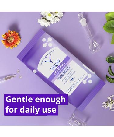 Vagisil pH Balance Daily Freshening Wipes - Gynecologist Tested Hypoallergenic Feminine Hygiene 20 Wipes in Resealable Pouch - Buy Online on GoSupps.com