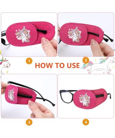 6 Piece Kids Reusable Eye Patches for Glasses - Pink Soft Eye Patch for Left Eye - Treating Lazy Eye, Strabismus, Amblyopia - Girl Boy Eye Patch - Buy Online on GoSupps.com
