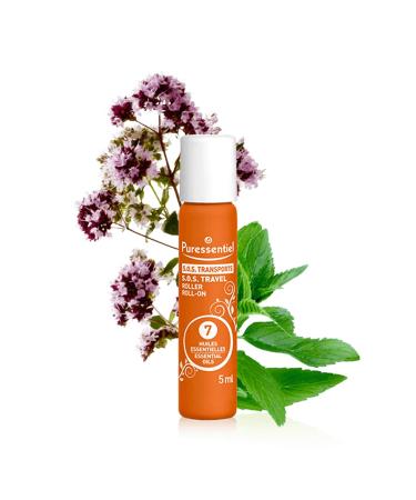 Puressentiel Motion Sickness Relief Roller - Natural Vegan Formula - 7 Essential Oils - Made in France - 0.17 fl oz - Buy Online on GoSupps.com