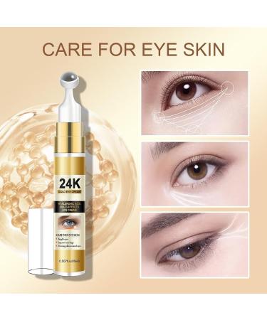 XJBD 24K Gold Under Eye Cream for Dark Circles & Puffiness Anti-Aging Eye Cream with Hyaluronic Acid Hydrating Lifting Nourishing Delicate Under-Eye Area Reduce Fine Lines Wrinkles & Bags - Buy Online on GoSupps.com