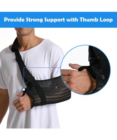 Premium Arm Sling for Shoulder Injury - Breathable Mesh Removable Strap - Ideal for Showering & Beach Use - Unisex Medical Immobilizer - Buy Online on GoSupps.com