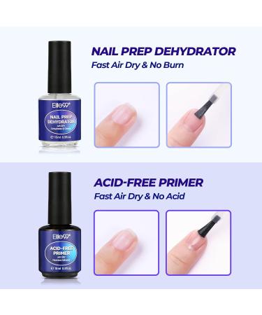 Elite99 15ml Gel Nail Polish Primer Set | Acid-Free Natural Nail Prep | Superior Bonding for Acrylic Powder | Nail Primer & Dehydrator - 2Pcs - Buy Online on GoSupps.com