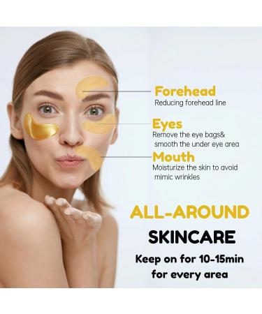 Golden Under Eye Patches for Puffy Eyes Dark Circles & Wrinkles - Collagen-Enriched Treatment for Brightening & Firming - Buy Online on GoSupps.com
