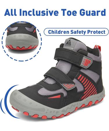Mishansha Kids Non-Slip Hiking Boots | Anti-Skid Outdoor Trekking Shoes for Boys and Girls | 9.5 Toddler | Black - Buy Online on GoSupps.com