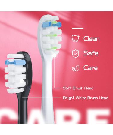2 Pack Quiet Electric Toothbrushes - Rechargeable Sonic Power, 8 Bristles, 4 Modes, 48000 VPM Motor, Waterproof, Smart Timer, Wireless Charging - 100 Days of Use - Buy Online on GoSupps.com