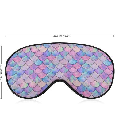 Mermaid Rainbow Sleep Mask - Comfortable Eye Cover with Adjustable Strap for Men and Women - Block Out Light for Travel, Nap, Meditation - Fashionable Patterns - Buy Online on GoSupps.com