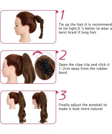FXYTK Claw Clip Ponytail Hair Extension - 18 Curly Light Auburn - Buy Online on GoSupps.com