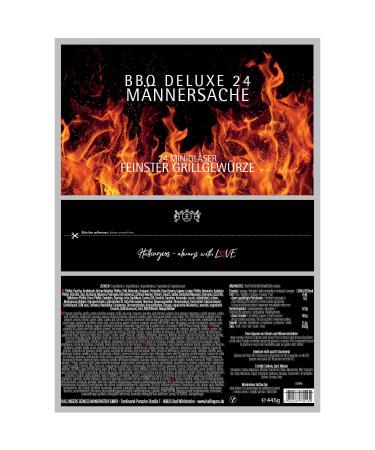 Hallingers BBQ Deluxe 24 Men's Spice Gift Set - Handmade International BBQ Spices | Perfect for Mother's Day & Father's Day Gifts - Buy Online on GoSupps.com