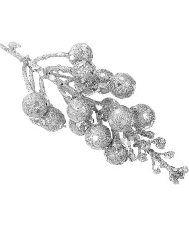 ABOOFAN 10pcs Christmas Imitation Berries Christmas Decorations Flower Garland Wreath Artificial Xmas Berry Stem Christmas Diy Berries Diy Berry Decor Christmas Tree Foam Artificial Fruit Silver 19X5X5CM - Buy Online on GoSupps.com