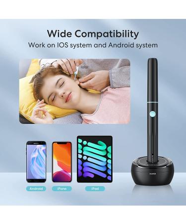 Wireless Otoscope Ear Wax Removal Tool with 1080p HD Camera - Ear Cleaner Kit for iPhone, iPad, Android Phones - Black - Buy Online on GoSupps.com