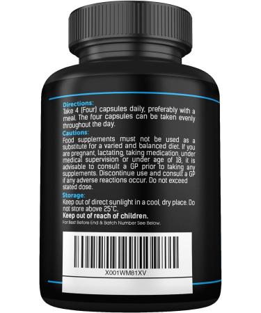 Magnesium L-Threonate 2000mg -120 Capsules - Added Magnesium Glycinate 750mg - Added Magnesium Malate 750mg - Added Vitamin B6 B1 and Zinc - Magnesium Complex - Buy Online on GoSupps.com