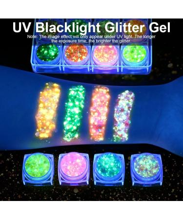  AOOWU Festival Face Glitter 12 Fluorescent Colors Gel Glitter Body Chunky Sequins for Hair Body Festival Accessories Gadget for Halloween Makeup Carnival C - Buy Online on GoSupps.com