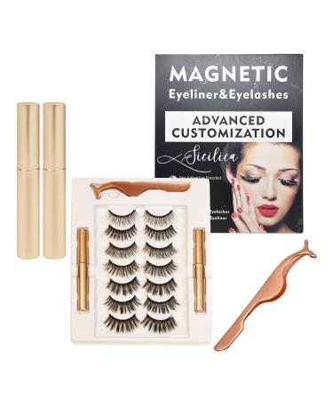 Sicilica 2023 Design 7 Pairs False Magnetic Eyelashes For Natural Look  Waterproof Different Designs For Different Occasions Pestanas Postizas  Eye Lashes For Cat Eye Long Thick Natural extensiones de pesta as