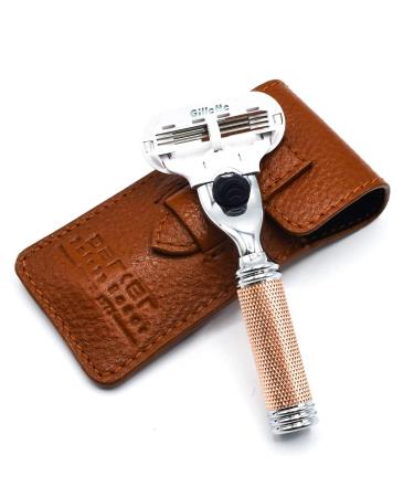 Parker Safety Razor Gillette Venus Compatible Women Trees Trainer Razor-including saddle-brown leather razor travel bag & a cartridge - Buy Online on GoSupps.com