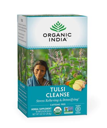 Organic India Tulsi Tea Cleanse Caffeine-Free 18 Infusion Bags 1.02 oz (28.8 g)