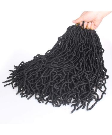 Leeven 18 Inch 7 Packs Pre-looped Faux Locs Crochet Braids - Natural Black Soft Locs Hair Extension for Women - Pack of 7 - Buy Online on GoSupps.com