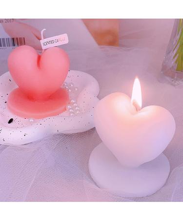Heart Shape Scented Candle - Romantic Pink Soy Wax Aroma for Valentine's Day Weddings & Birthdays | Perfect Meditation & Stress Relief Gift - Buy Online on GoSupps.com