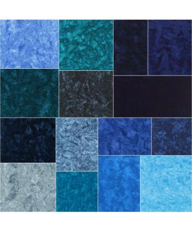 Robert Kaufman Artisan Batiks Prisma Dyes Open Waters 15 Fat Quarters - FQ-829-15 - Buy Online on GoSupps.com