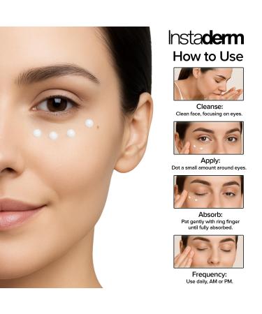 Instaderm Eye Repair Cream Reduces the Appearance of Dark Circles Puffiness Under Eye Bags Fine Lines & Wrinkle Anti-Aging Formula with Niacinamide Visibly Smooth Brighten & Hydrate Skin. - Buy Online on GoSupps.com