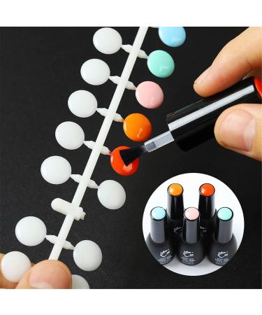 NMKL38 False Nail Tips Color Chart - 120 Pack Flat Back Display Tips with Adhesive Sticker - Natural Color Card for UV/Gel/Polish Nail Art - Buy Online on GoSupps.com