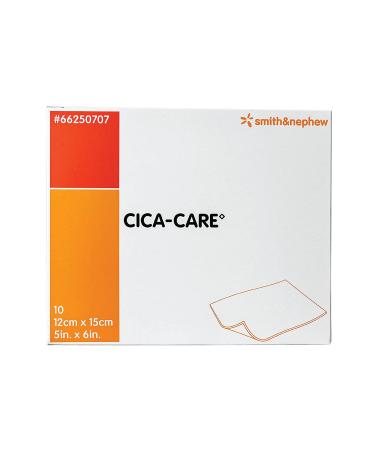 Smith+Nephew CICA-Care Self-Adhesive Silicone Gel Sheet for Scar Management Wound Care Product 5 inches x 6 inches (Box of 10 Sheets)