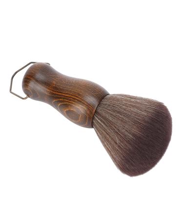 Neck Face Dust Brush Firm Wooden Handle Haircut Dust Brush Safe Eco-Friendly for Hairdresser for Barber Shop for Home Travel for Men Women