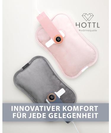 Buy Hottl Electric Heat Bottle | 120cm Waterproof Heating Belt for Sport & Wellness | No Hot Water Needed | Gray - Buy Online on GoSupps.com