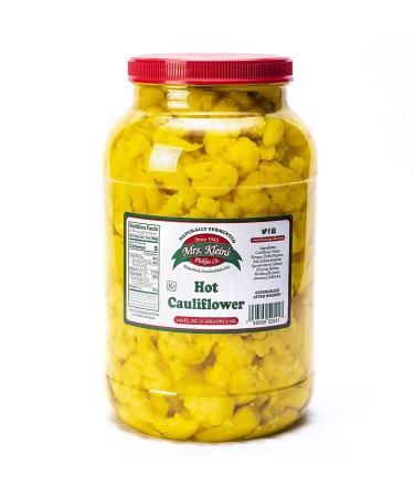 Mrs. Klein's Hot Pickled Cauliflower Bites  Natural Cauliflower Florets Snack that is Kosher, Keto Friendly, and Gluten Free  Spicy Vegetable Made with Natural Ingredients  the ultimate salad topper 128 Fl Oz (Pack of 1)