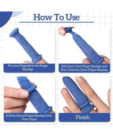 YSFVNP 30 Pcs Blue Tubular Finger Bandage | Sweatproof Fabric Sports Gear | Finger Tube Protective Gloves for Injury Recovery - Buy Online on GoSupps.com