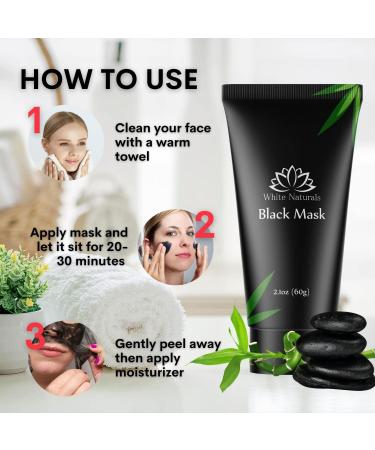 Charcoal Black Face Mask - Peel-Off Facial Mask for Deep Cleansing & Clear Skin | Remove Blackheads - 2 oz - Buy Online on GoSupps.com